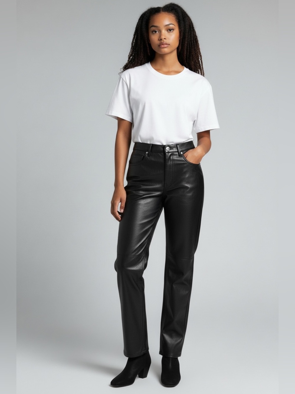 Wilfred Black Leather Pants